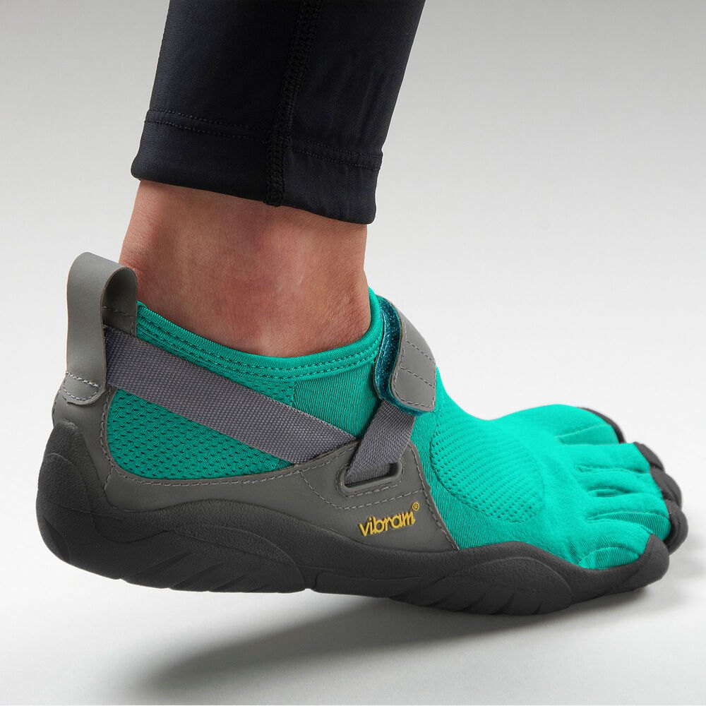 Vibram Five Fingers Womens Training Shoes - Blue/Green - KSO - 98532-NJLC